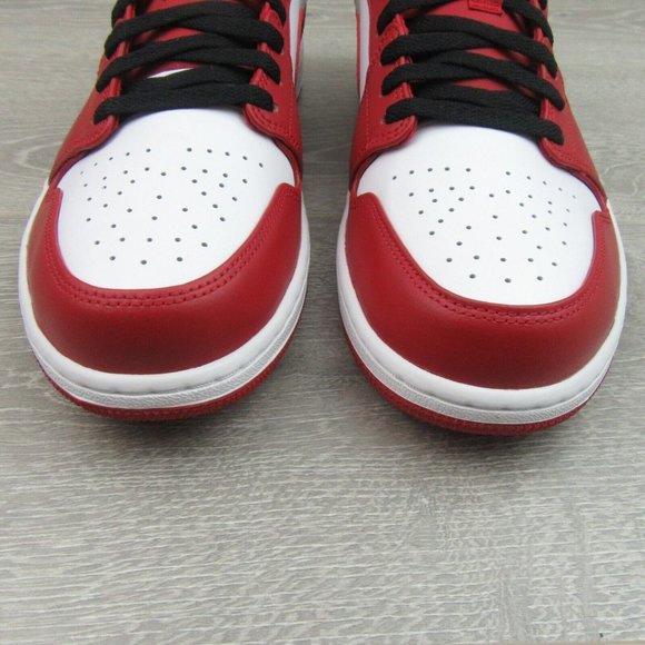 Air Jordan 1 Low Bulls Black Gym Red Shoes Mens Size 13 NEW - Picture 5 of 14